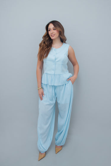 Conjunto Peplum e Calça Jogger