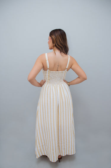 Vestido Longo Listrado