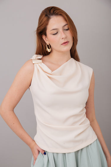 Blusa Drapeada Pistachio