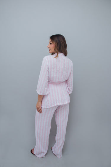Kimono e Cropped listrado