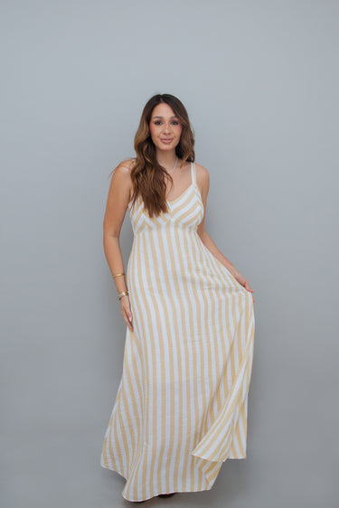 Vestido Longo Listrado